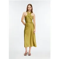 comma Midikleid Kleid Satinkleid mit Neckholder