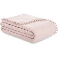 AmeliaHome Tagesdecke Tagesdecke Bettüberwurf Allzweckdecke Wohndecke mit Pompons, Ultrasonic Steppung