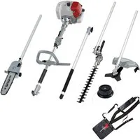 ikra GmbH Garten-Multifunktionsgerät IBKH 33-1, 4in1: Rasentrimmer, Freischneider, Teleskop-Heckenschere & Entaster