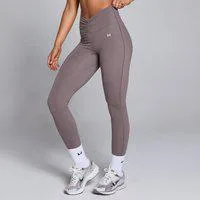MP Damen Tempo Leggings mit geraffter Vorderseite – Mokka - XXL