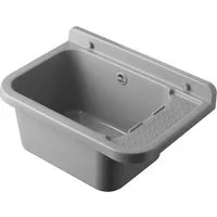 Tuganna Waschbecken GRAU 50, Kunststoff Spülbecken Waschtrog Becken mit Ablaufgarnitur 50x34x21