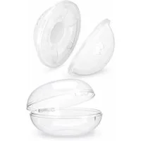 COOL-i ® Doppelmilchpumpe Muttermilchsammler Silikon 2er Set,BPA frei, wiederverwendbar, auslaufsicher, diskret & hautfreundlich