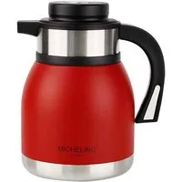 Michelino Isolierkanne 1.2L Thermoskanne Doppelwandig Getränkespender Isolierkanne, 1.2 l