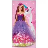 Barbie Badetücher Barbie Badetuch 70x140cm – Born to Dream Strandtuch, 100% Baumwolle (1-St)