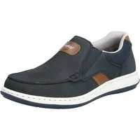 Rieker Slipper Mokassin, Loafer, Komfortschuh mit Gummizug für guten Sitz