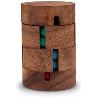 LOGOPLAY Spiel Revolve, Gesellschaftsspiel, Revolve Drehpuzzle aus Holz mit farbigen Kugeln
