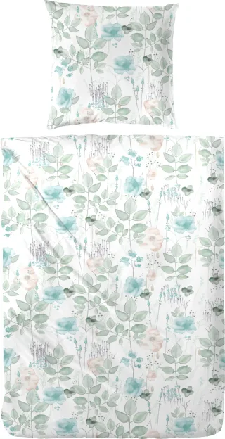 Primera Bettwäsche "Aquaflower" 2 Stk. mit zarten Blumen