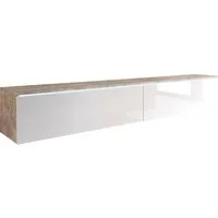 Home affaire Lowboard LOWBOARD VERA, wahlweise mit oder ohne Beleuchtung, Modernes griffloses TV-Board, 180 cm TV-Schrank, stehend und hängend