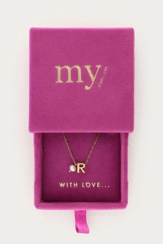 My Jewellery - Initial Kette mit Süßwasserperle gold - Gr. - OS