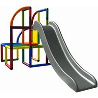 move and stic Klettergerüst OLAF Kletterburg mit Kinderrutsche, (Spiel Spar Set), erweiterbar mit move and stic Einzelteilen, Made in Germany