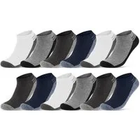 sockenkauf24 Sneakersocken 8, 12 oder 20 Paar Sneaker Socken Herren&Damen (16737, 12-Paar, 39-42) Baumwolle Atmungsaktiv Mehrfarbig WP