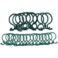 Windhager Rankhilfe Befestigung für Pflanzen und Blumen, Ringbinder 25 Stk. Packung, 25 St., Pflanzenhalter aus Kunststoff, grün