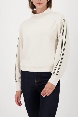 monari - Sweatshirt mit Streifen almond - Gr. - 46