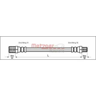 Metzger Bremsschlauch vorne Mini 4115148