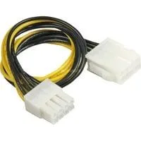 Internes Stromkabel 8-Pin EPS, Verlängerungskabel schwarz/gelb, 28cm