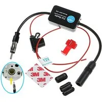 Bolwins F86 12V KFZ Auto Radio Antennenverstärker AM / FM Antenne Verstärker Audioverstärker (Anzahl Kanäle: 2, 0 W, FM/AM Signalverstärker, DIN-Stecker & DIN-Buchse)