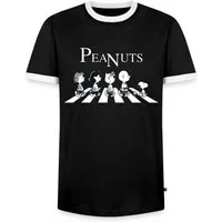 Spreadshirt T-Shirt Peanuts and Friends Abbey Road Männer Kontrast T-Shirt (1-tlg)