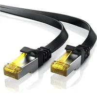 Primewire LAN-Kabel, CAT.7, RJ-45 (Ethernet) (50 cm), CAT 7 Flachband Gigabit Netzwerkkabel 10 Gbit/s Patchkabel flach 0,5m