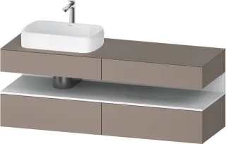 Duravit Qatego Konsolenwaschtischunterbau wandhängend Basalt Matt 1600x550x600 mm - QA4777018430010 QA4777018430010