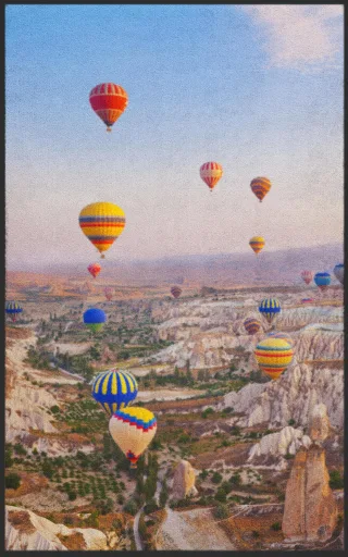 Fussmatte Heißluftballon 7124 | Größe: 60 cm x 90 cm