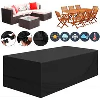 Jibenhome Gartenmöbel-Schutzhülle Wasserdicht Gartentisch Abdeckplane Schwerlast 600D Oxford Gewebe, Winddicht Anti-UV, Schutzhülle für Balkonmöbel Möbelsets Lounge
