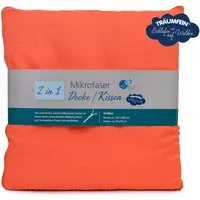 HSC Home-Style-Creation GmbH Microfaserbettdecke 2 in 1, Decke und Kissen, Bezug: 100% Polyester Mikrofaser, Wohlige Wärme sorgt für einen angenehmen Schlaf