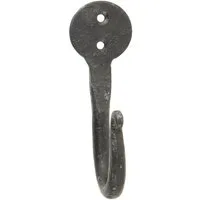 Ib Laursen Wandhaken Wandhaken Kleiderhaken Handtuchhaken Metall Schwarz Vintage Ib