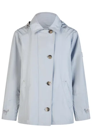 Barbara Lebek - Jacke mit Kapuze dove blue - Gr. - 46