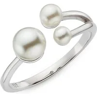 Aniston JEWELRY & WATCHES Fingerring Schmuck Geschenk Silbering offen mit synth. Muschelkernperlen, mit Muschelkernperle (synth)