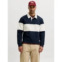 Jack & Jones Sweatshirt JORFREDERIKSBERG BLOCKING SWEAT POLO SN Baumwolle, relaxed fit