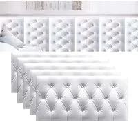 Agger 3D Wandpaneel 5er-Set selbstklebende 3D-Diamant-Schaumstoff-Wandpaneele