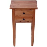 CREEDWOOD Beistelltisch BEISTELLTISCH "RIKA", Holz massivholz, 70 cm, Nachttisch, Telefontis