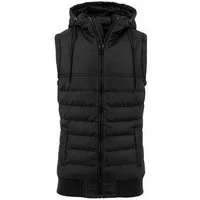 Build Your Brand Funktionsweste Herren Bubble Vest / Kapuze mit 2-facher Teilungsnaht