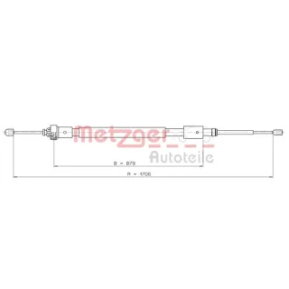 Metzger Handbremsseil hinten Citroen C3 Ds3 10.4525