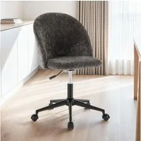 IDIMEX Drehstuhl YENGA, Ergonomischer Bürostuhl höhenverstellbar mit Stoffbezug – anthrazit