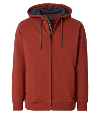 CASAMODA - Sweatjacke mit Kapuze orange - Gr. - XL