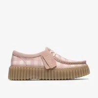 Clarks Clarks - Torhill Bee Light Pink Txt - Rot Schnürschuh