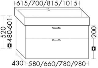 Burgbad WTU.-Schr. Sys30 PG4 Sana 601x980x430 Lichtgrau Hochglanz, WZCC098F3363 WZCC098F3363