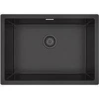 HomeGuru Küchenspüle Lebensmittelqualität Küchenspüle 60x45x21.5 cm schwarz, rechteckig, 60.0/43.0 cm, (Packung)