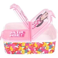 Stor Lunchbox Disney Minnie Mouse Kinder Brotdose – Lunchbox mit 3 Fächern, (Einteilig, Einteilig), Brotzeitdose