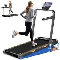 ROBORE Laufband Klappbares Laufband mit 14 % Steigung, 2,5-PS-Motor, bis zu 10 km/h, 150 kg Belastbarkeit, LED-Anzeige und Fernbedienung