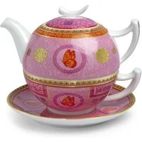 TeaLogic Teeservice Tea For One Set Tilly Teekännchen Tasse Untert. Fine Bone China (1-tlg), 1 Personen, Tee für eine Person / Tea for One Set
