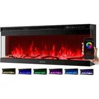 echos Elektrokamin WiFi Eco-3510, 13 realistische Flammeneffekte, Smart Life APP, Wandmontage, Timer