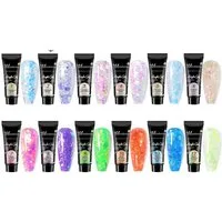 KINSI Gel-Nagellack Polygel Nagel Set 12 Farben - Starter Kit für Nagelverlängerung, Nail Builder Gel für langanhaltende French Gels & Nail Art Design