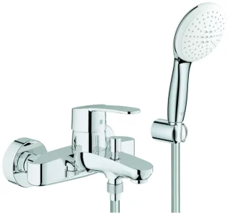 GROHE Wannenarmatur Eurostyle C 25275_2 mit Wandhalterset chrom, 25275002 25275002