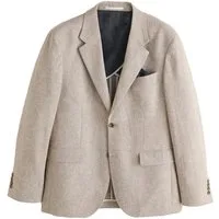 Next Anzugsakko Strukturiertes Tailored Fit Anzugsakko, Leinenmix (1-tlg)