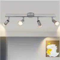 ZMH Deckenstrahler GU10 1/2/3/4 Flammig Modern Deckenleuchte Flur Leuchtmittel Enthalten, Augenschutz, Einfache Installtion, LED wechselbar, Schwenbar 350° Industrial Schlafzimmerlampe