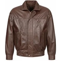Mouflon Lederjacke Harry Herren-Blouson aus echtem Lammnappa-Leder mit elastischem Bund