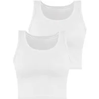 Janice Tanktop 2 x Damen crop Top Namlea Kurzes Tanktop aus Baumwolle