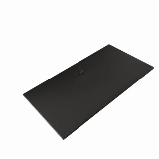 Kludi TERRA Duschwanne 09DW2339 90 x 180 x 3 cm, Abflussabdeckung inkl. Mattschwarz